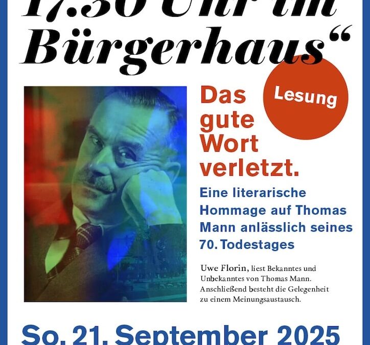Uwe Florin liest aus Werken von Thomas Mann