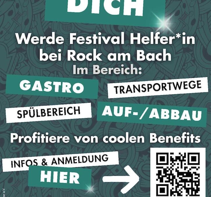 Helfer gesucht: Rock am Bach 2025 in Düsseldorf-Wersten