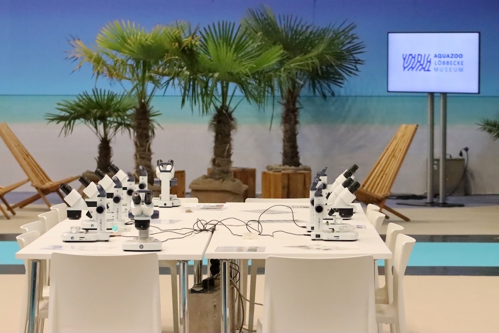 Der Messestand des Aquazoo lud zum Erforschen und zum Erholen ein © Aquazoo Löbbecke Museum