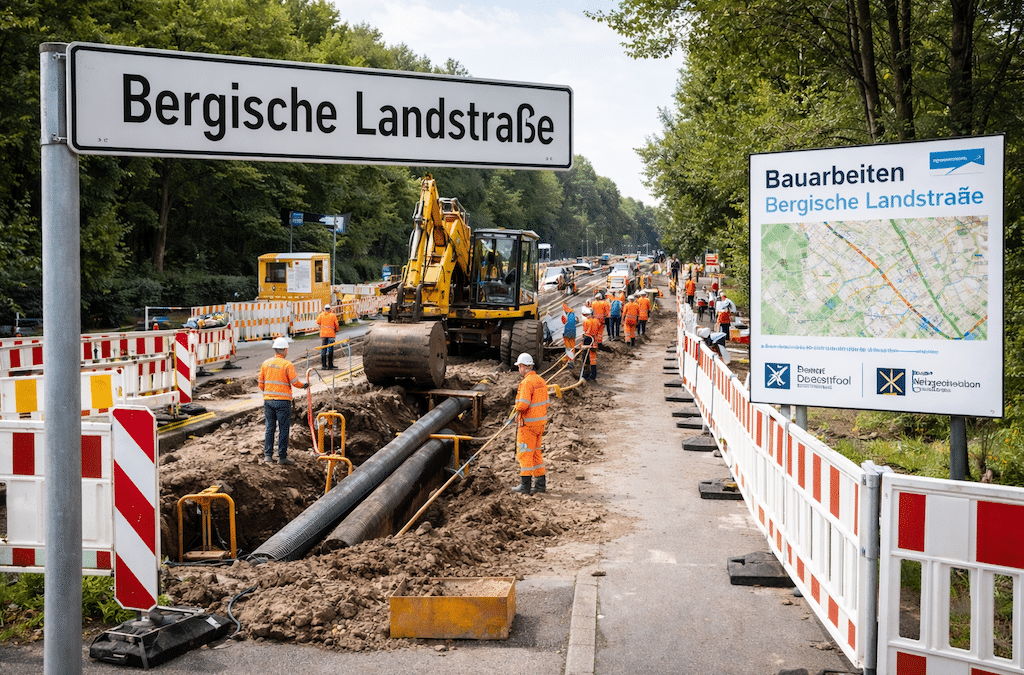 Umfangreiche Bauarbeiten an der Bergischen Landstraße geplant