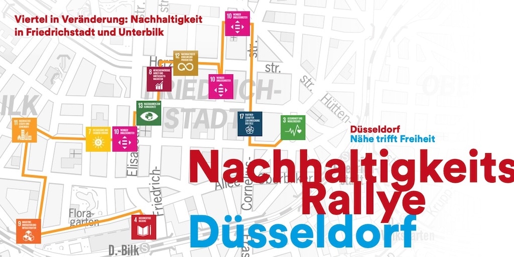 Viertel im Wandel: Nachhaltigkeits-Rallye durch Friedrichstadt und Unterbilk