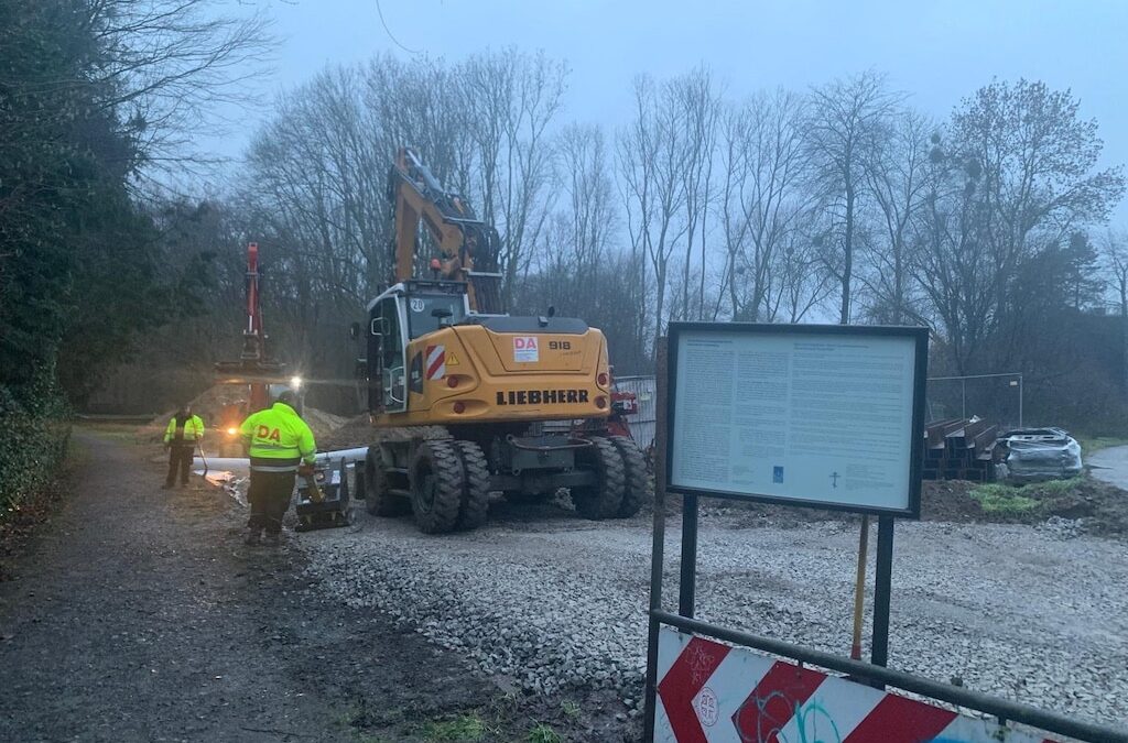 Baustart für Regenklärbecken an der Luckemeyerstraße – Arbeiten haben begonnen