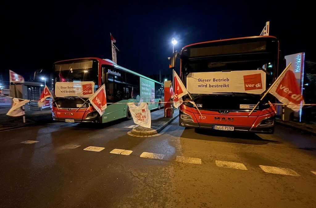 Düsseldorf: Warnstreik im städtischen Nahverkehr gestartet – Betrieb weitgehend lahmgelegt