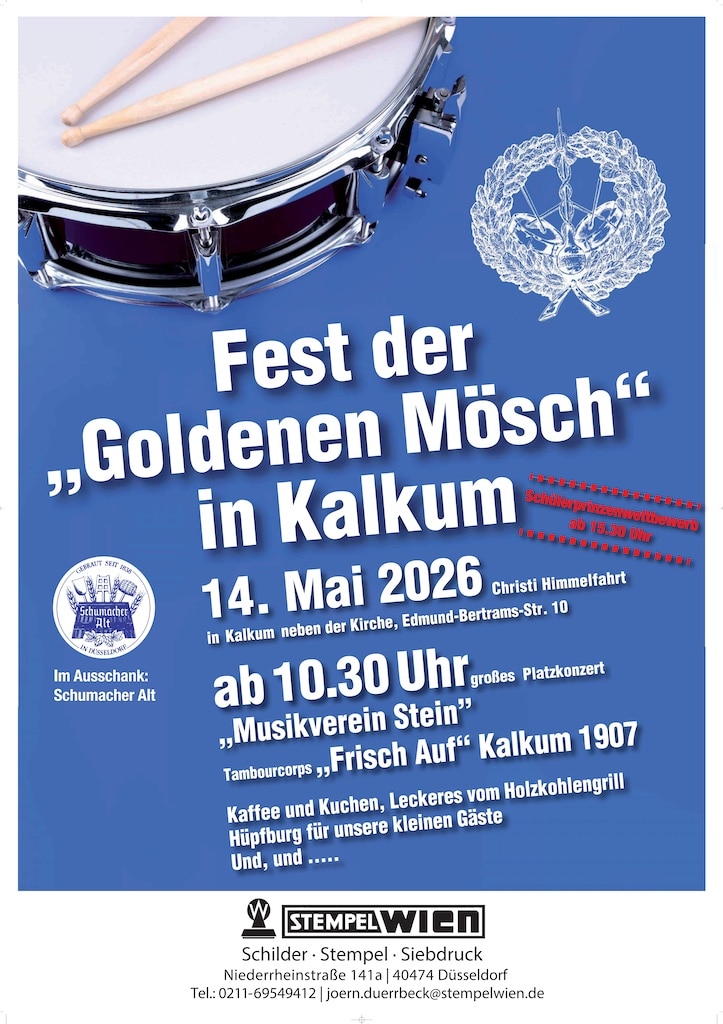 Plakat: Tambourcorps Kalkum Frisch Auf Plakat: Tambourcorps Kalkum Frisch Auf