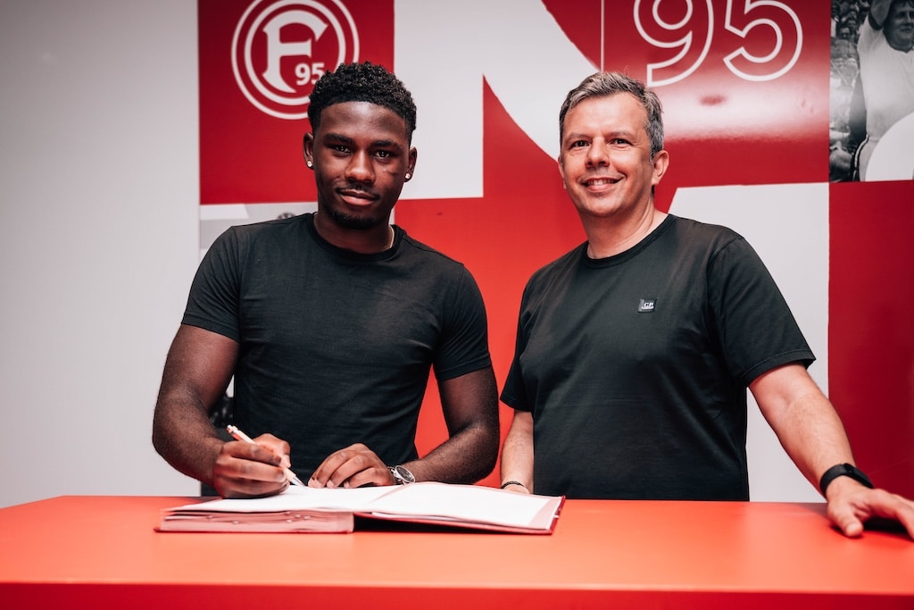 Mechak Quiala Tito und Samir Arabi, Sportvorstand ©&nbsp;Fortuna Düsseldorf 1895 e.V.