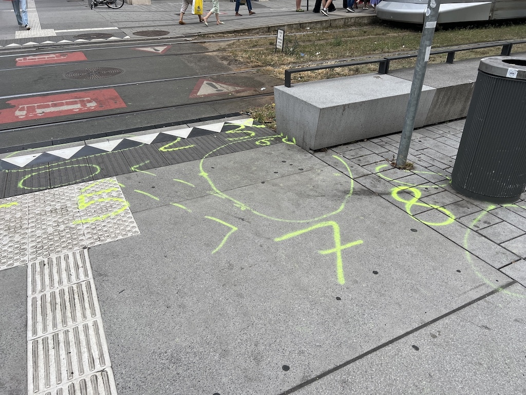 Hier kam es zum Unfall mit der Straßenbahn © Lokalbüro