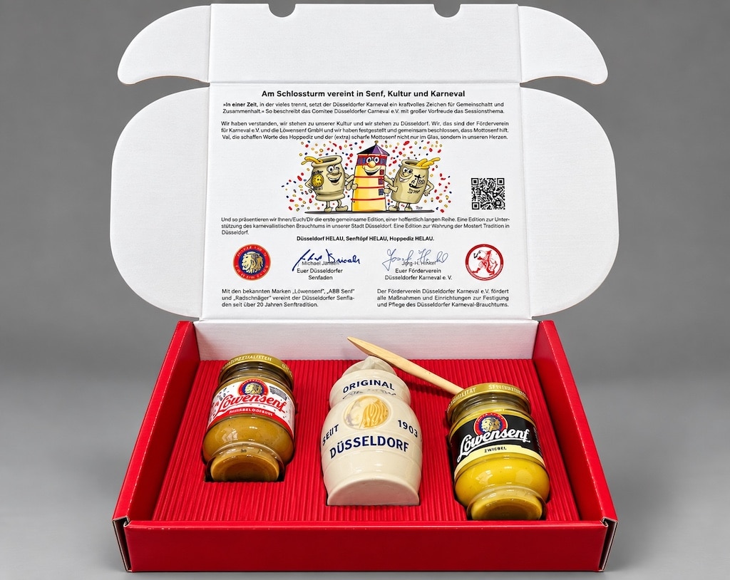 Geschenkpackung Senf, Kultur und Karneval © Lokalbüro Geschenkpackung Senf, Kultur und Karneval © Lokalbüro